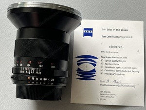 Zeiss Distagon Objektiv für Nikon, Weitwinkel f2,8 21mm Bild 3