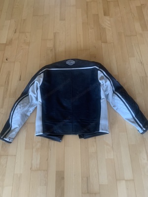 Harley Davidson Lederjacke schwarz weiss in Grösse L Bild 2