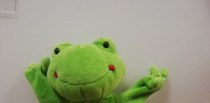 Kuscheltier Fingerpuppe Frosch