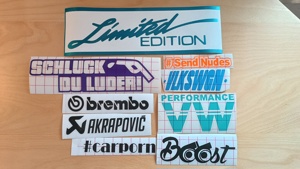 Sticker Tuning PKW Aufkleber Set VW Audi 