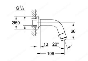 Grohe WT-Wandauslaufventil chrom Bild 2