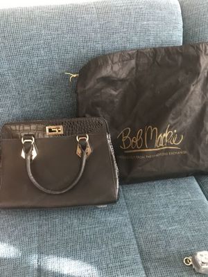 Handtasche schwarz Leder, neu