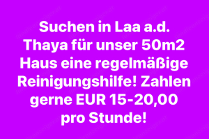 Reinigungshilfe Laa Thaya gesucht!