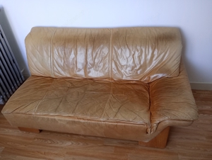 Designe-Ledersofa, gut erhalten