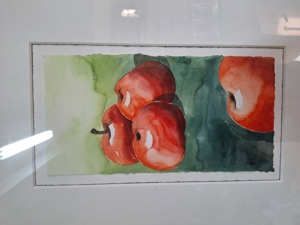 Aquarell hinter Glas mit Rahmen  Bild 2