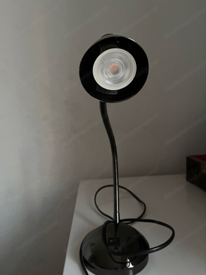 Nachtischlampe Schwarz Silber Glänzend