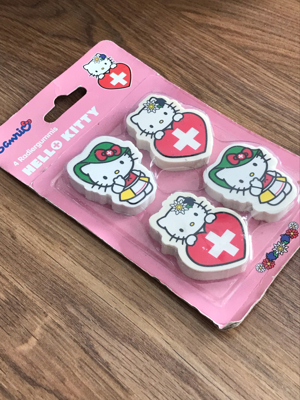 Neues Hello Kitty Radiergummis 4 Stück  Bild 1