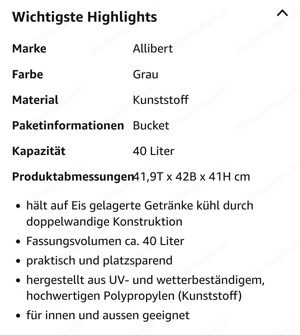 Allibert Kühlbox & Hocker, Rattanoptik Bild 2