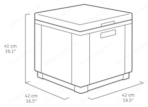 Allibert Kühlbox & Hocker, Rattanoptik Bild 5