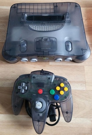 Nintendo N64 transparent smoke grey