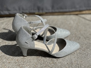 Silber Glitzer Pumps 