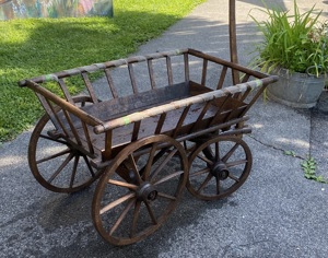 Holzwagen - Leiterwagen, handgemacht, Rarität Bild 3