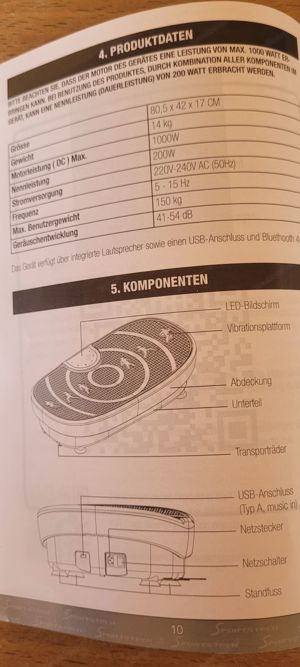 Vibrationsplatte Sportstech Bild 4