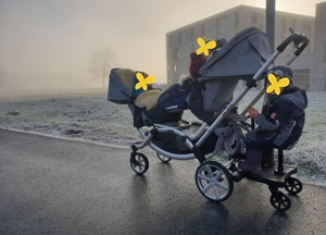 Geschwisterwagen, Geschwisterkinderwagen, Zwillingswagen, Kinderwagen, Zwillingskinderwagen