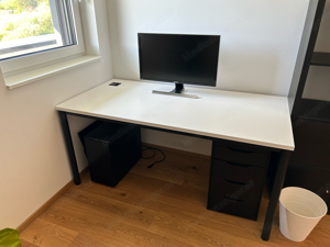 Bürotisch 160x80 mit Kabelkanal