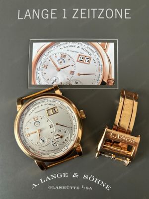 A. Lange & Söhne Lange 1 Zeitzone 18K Rosegold Ref. 116.032 mit Box und Papieren