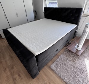 Boxspringbett - anthrazit - H3 - 180x200 cm