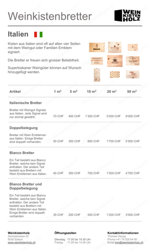 Weinkistenbretter in Quadratmeter Bild 5