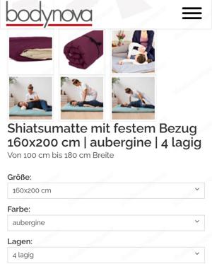 Shiatsu-Matte mit passender Tragetasche