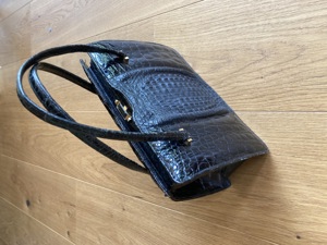 Handtasche Kroko schwarz Bild 4