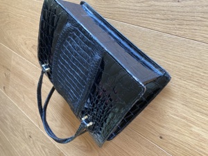 Handtasche Kroko schwarz Bild 2