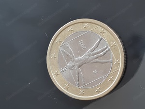 1 Euro Münzen Italien "Leonardo Da Vinci" 2002, 2011