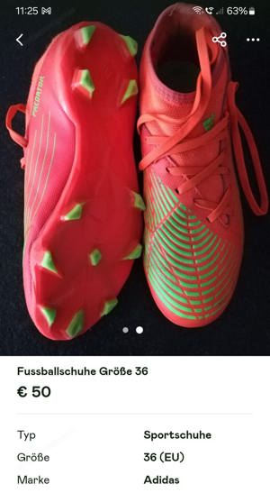 Fussballschuhe Adidas Gr 36