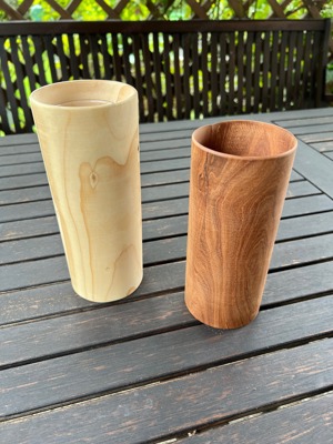 Holzvase 