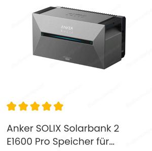 neu: anker solix e1600 pro solarspeicher, opt. mit smartmeter (ev. 2 solar module)