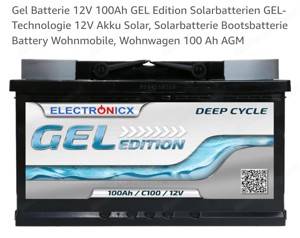 Gel batterie 100ah