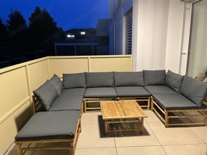 Loungemöbel für Balkon (Bambus)