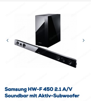 Samsung Sounbar mit aktiven Subwoofer 