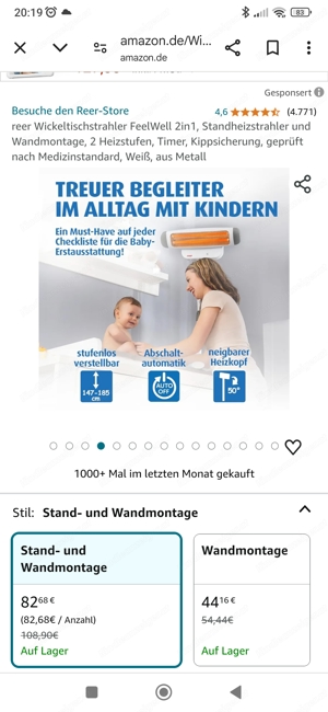 Heizstrahler reer 2 in 1