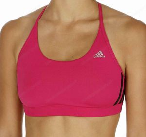 Adidas Essentials Climalite Sport-BH S M 36 38 Reversible Rosa Schwarz Damen BH Trägertop Dessous Bild 2