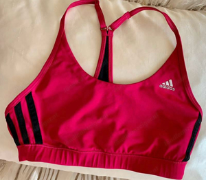 Adidas Essentials Climalite Sport-BH S M 36 38 Reversible Rosa Schwarz Damen BH Trägertop Dessous Bild 9