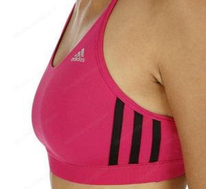 Adidas Essentials Climalite Sport-BH S M 36 38 Reversible Rosa Schwarz Damen BH Trägertop Dessous Bild 6