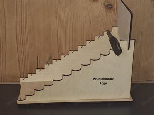 Eigenanfertigung Laser Holz-Taschenmesser Display Ständer für 11 Taschenmesser