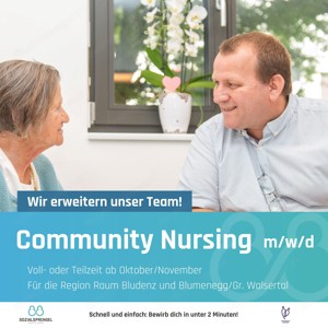 DGKP als  "Community Nurse"  Voll- oder Teilzeit für die Region Bludenz