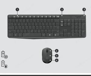 Logitech MK 235 lichtgrau