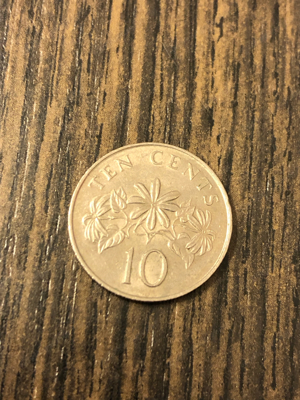 Singapur 10 Cents 1987