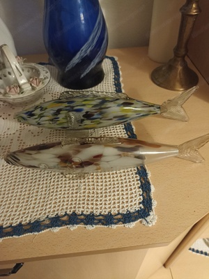 Vintage murano  glas fische