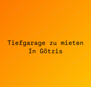 Tiefgarage zur mieten