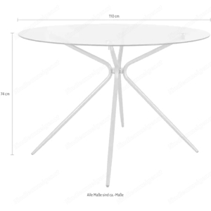 Runder Glastisch Messing Gold 110 cm zu verkaufen Bild 5