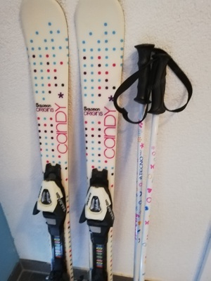 Kinderski Salomon 100 cm mit Skistöcken