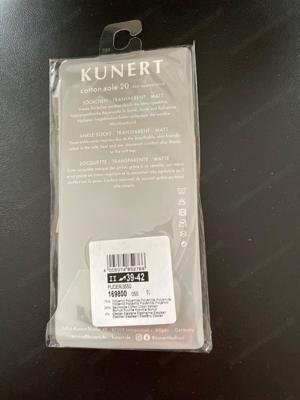 20 Stk. Kunert cotton sole 20 Söckchen transparent matt, Gr. 39-42, neu - OVP Bild 2