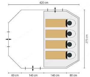 Familienzelt, Vorzelt, Skandika Zelt Bild 4
