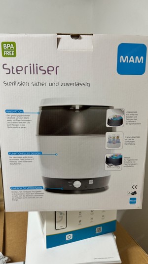 Baby MAM Fläschchen Sterilisator Neu , noch nie verwendet