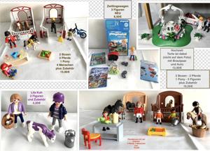 Playmobil Hof Boxen Pferde Figuren...