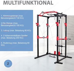 Tolles POWERRACK - Fitnessgerät (wenig gebraucht, in sehr gutem Zustand) günstig abzugeben Bild 2