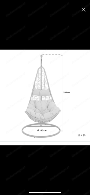 Hängesessel, mit Gestell zu verkaufen. Bild 3